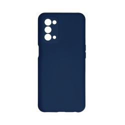 Capa de Silicone com Moldura de Câmera para Oppo A74 5G Azul Escuro Capa de Silicone com Moldura de Câmera para Oppo A74 5G Azul Escuro